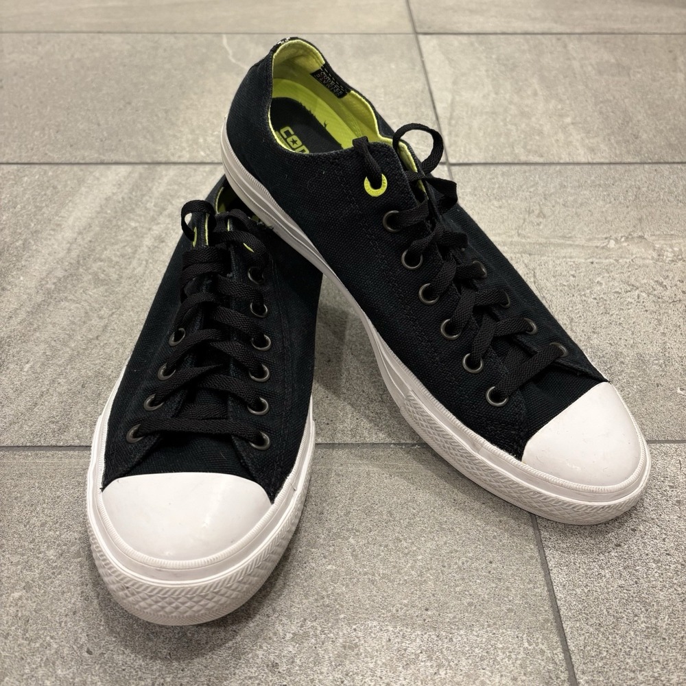 Converse Chuck Taylor All Star II Ox Shoes Men's Size 12 Black LUNARLON 153541C